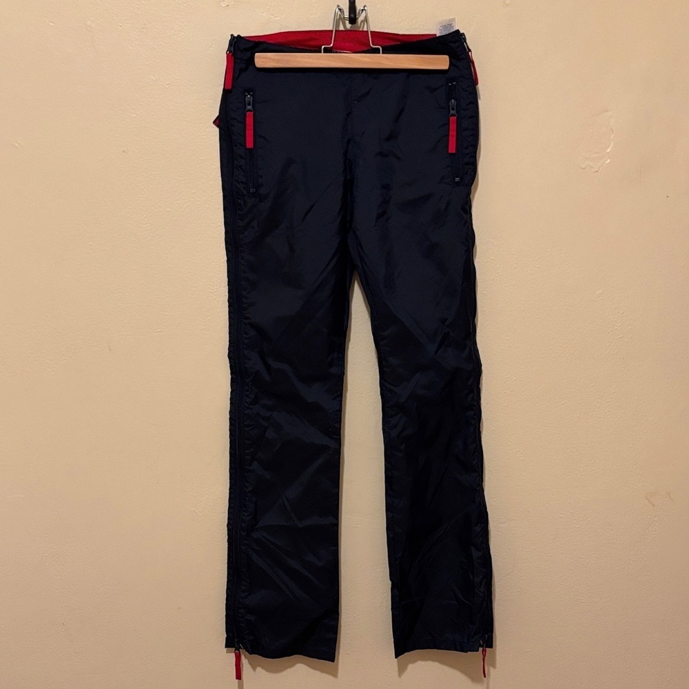 Women's Navy Cargo Pants with Red Details